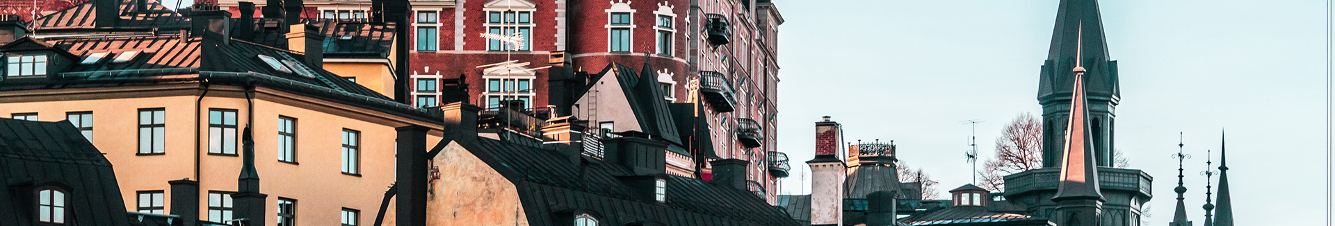 Colorful Nordic Houses of Stockholm, Sweden